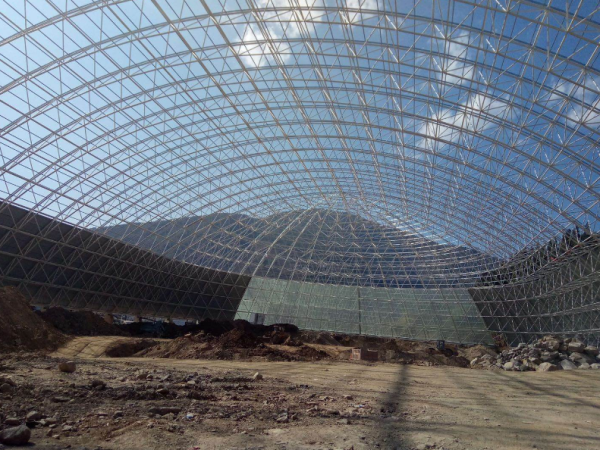 大兴安岭干煤棚网架加工案例