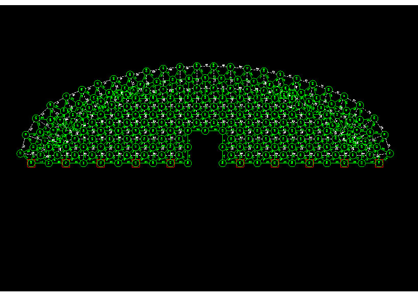 大兴安岭锡林浩特91跨，1000米长干煤棚网架设计